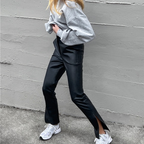 Oak + fort vegan leather pants - Picture 1 of 6